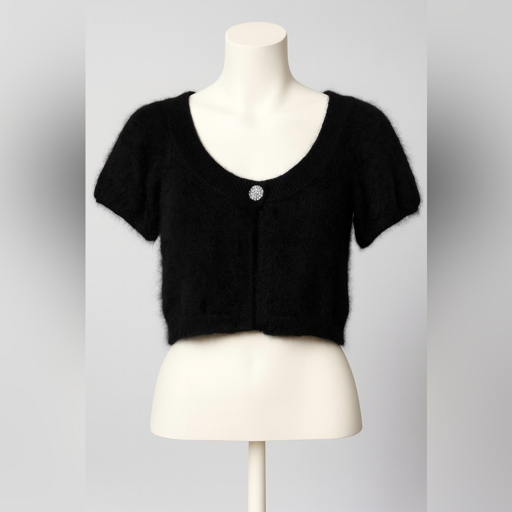 Express Design Studio Black Women's Medium Angora Cardigan